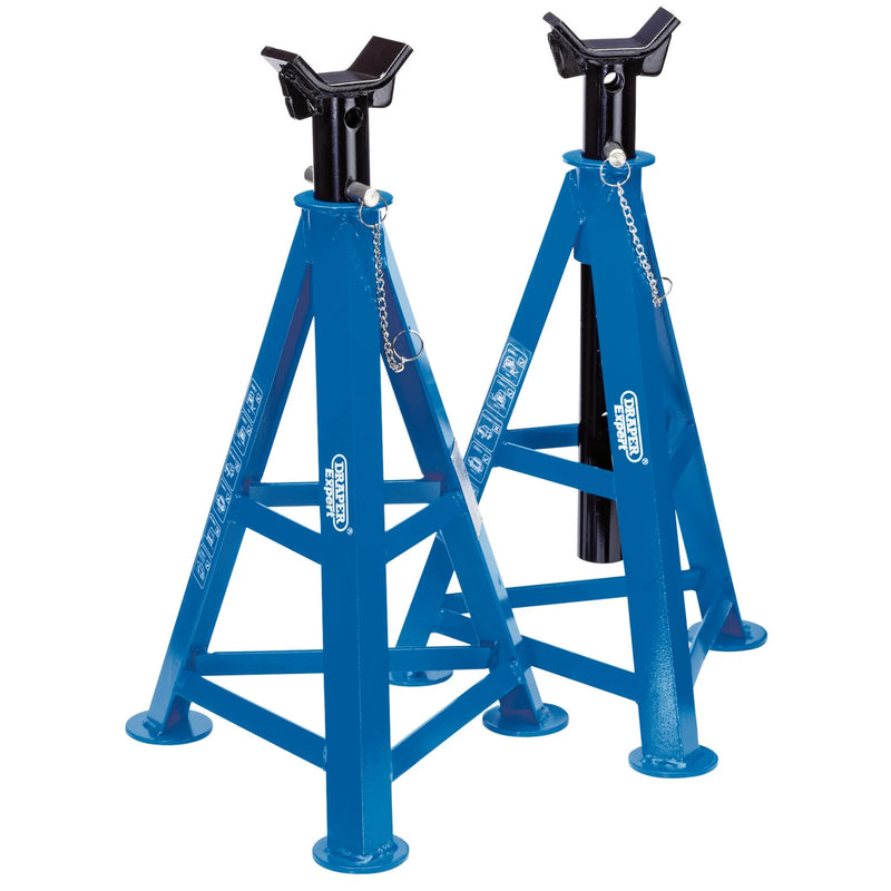 Draper Expert Axle Stands, Heavy Duty Carbon Steel, Pair