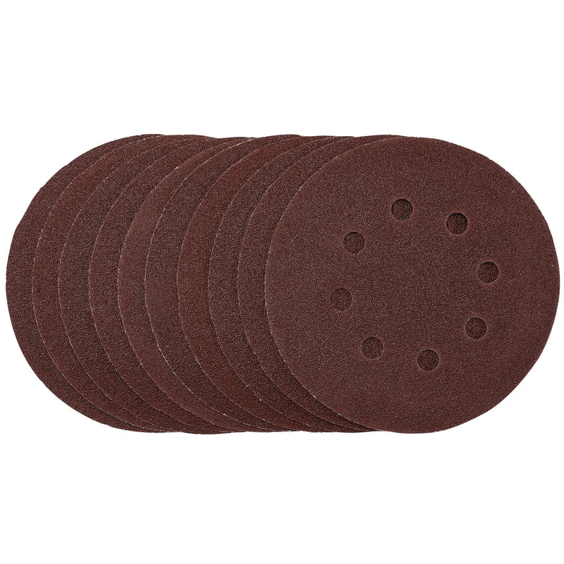 Draper Punched Sanding Discs 125mm 80 Grit Pack of 10