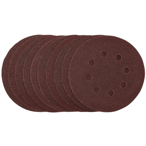 Draper Punched Sanding Discs 125mm 80 Grit Pack of 10