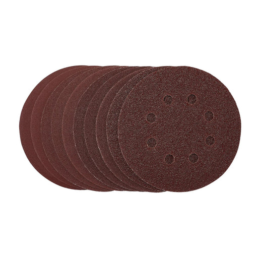 Draper Punched Sanding Discs 125mm Assorted Grit (Pack of 10)