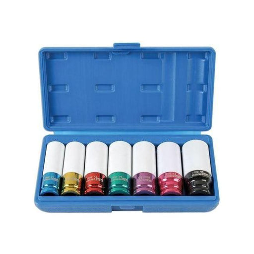 Laser Alloy Wheel Nut Socket Set 1/2"D 7pc 6723 Laser  - Town Parts