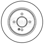 Borg & Beck 2 x Solid Rear Brake Discs BBD5296