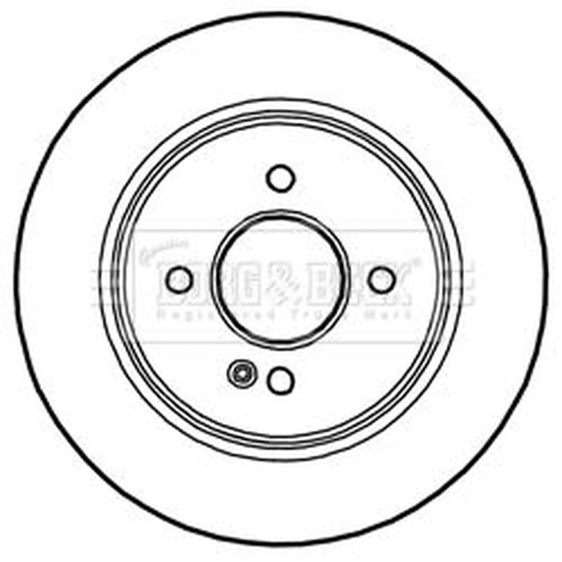 Borg & Beck 2 x Solid Rear Brake Discs BBD5296