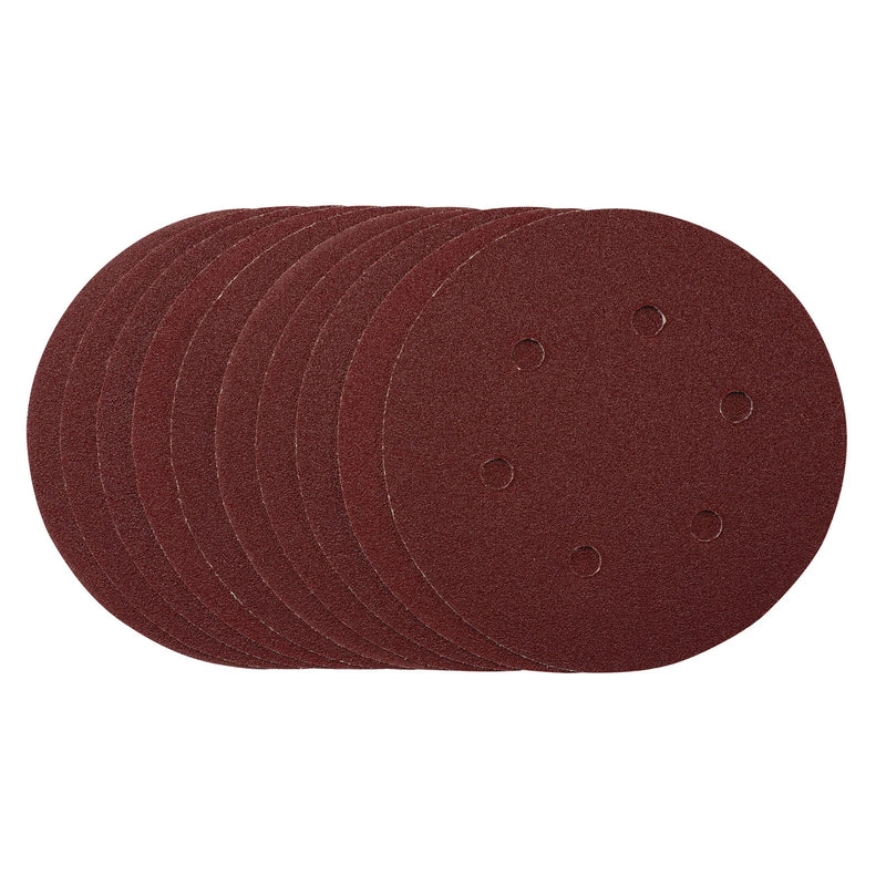 Draper Sanding Discs, Hook & Loop, 80 Grit, (Pack of 10)