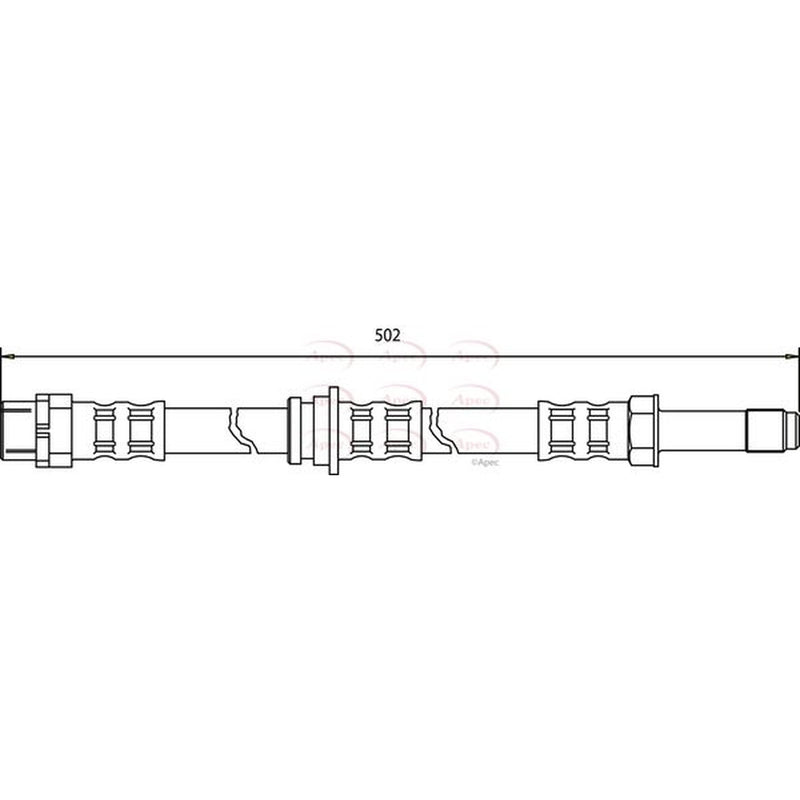 Apec Brake Hydraulic Hose Line Rear HOS3422