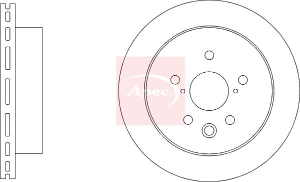 Apec 2 x Brake Disc Set Vented