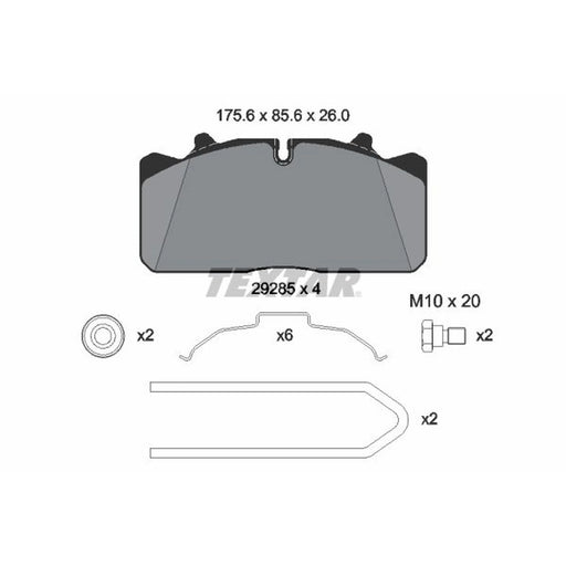 Textar Rear Brake Pad Set 2928503
