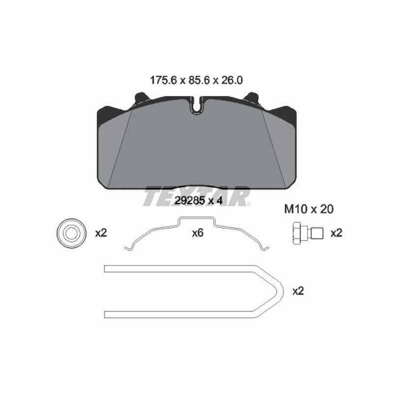 Textar Front Brake Pad Set 2928504