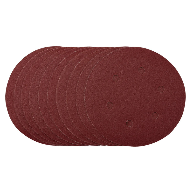 Draper Sanding Discs, Hook & Loop, 120 Grit, Pack of 10