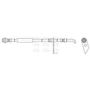 Apec Brake Hydraulic Hose Line Front Left HOS4473
