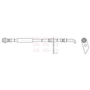 Apec Brake Hydraulic Hose Line Front Left HOS4473