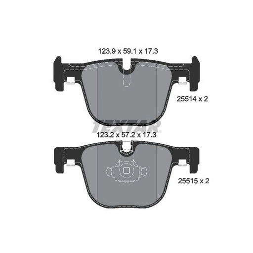 Textar Rear Brake Pad Set 2551401