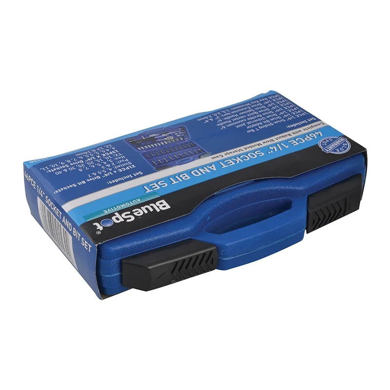 BlueSpot Tools 1/4in Square Drive Socket & Bit Set, 46 Piece - 01530