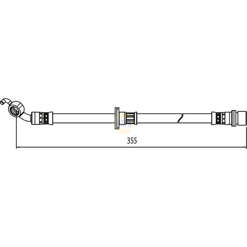 NAPA Brake Hydraulic Hose Line Rear Right NBH1418