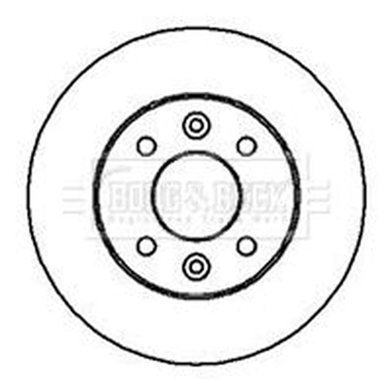 Borg & Beck 2 x Solid Front Brake Discs BBD4841