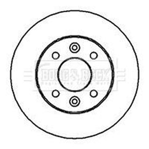 Borg & Beck 2 x Solid Front Brake Discs BBD4841