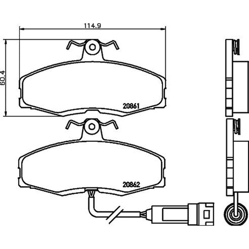 Mintex Front Brake Pad Set MDB1211