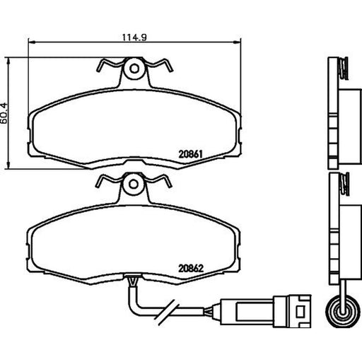 Mintex Front Brake Pad Set MDB1211