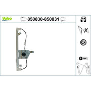 Valeo Electric Window Regulator Lifter Right 850831