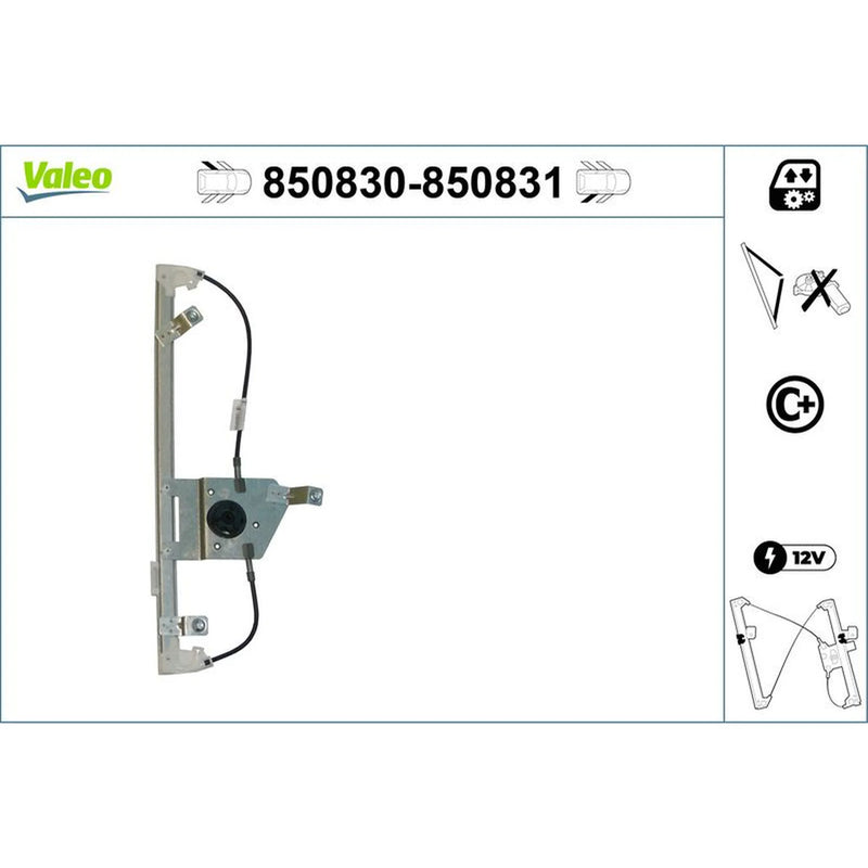 Valeo Electric Window Regulator Lifter Right 850831