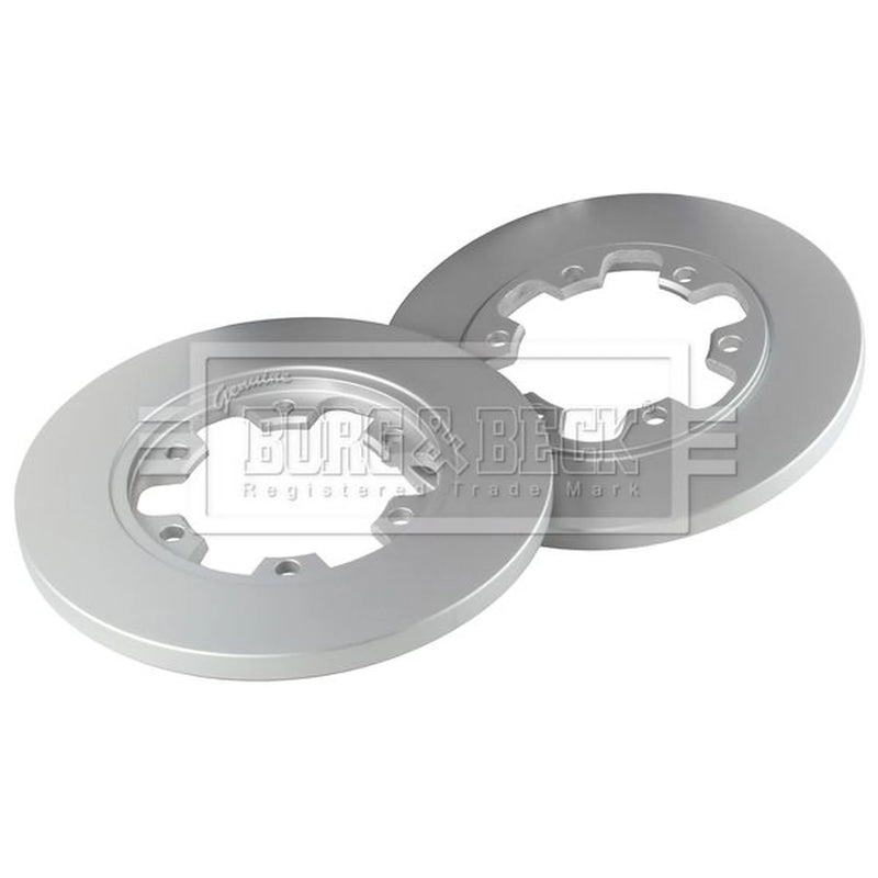 Borg & Beck 2 x Solid Rear Brake Discs BBD5386