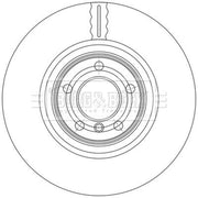 Borg & Beck 2 x Vented Rear Brake Discs BBD6172S
