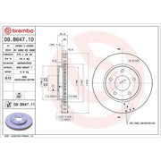 Brembo 2 x Front Brake Discs 09.B647.11