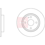 Apec 2 x Solid Rear Brake Discs DSK3327