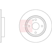Apec 2 x Solid Rear Brake Discs DSK3327