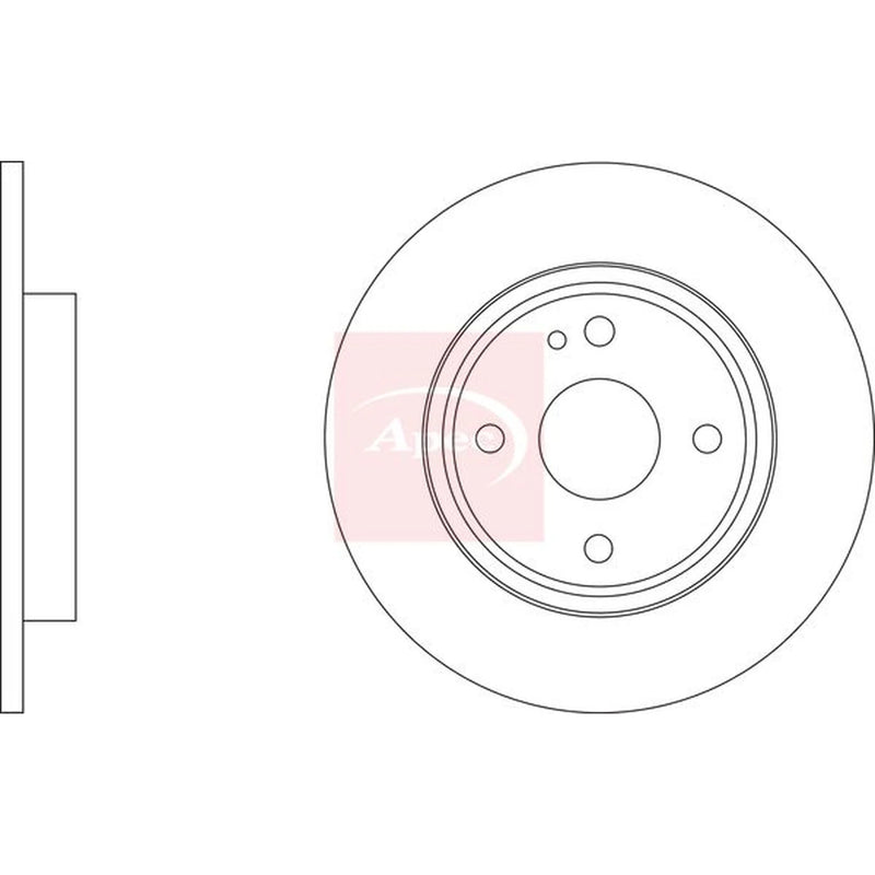 Apec 2 x Solid Rear Brake Discs DSK3327