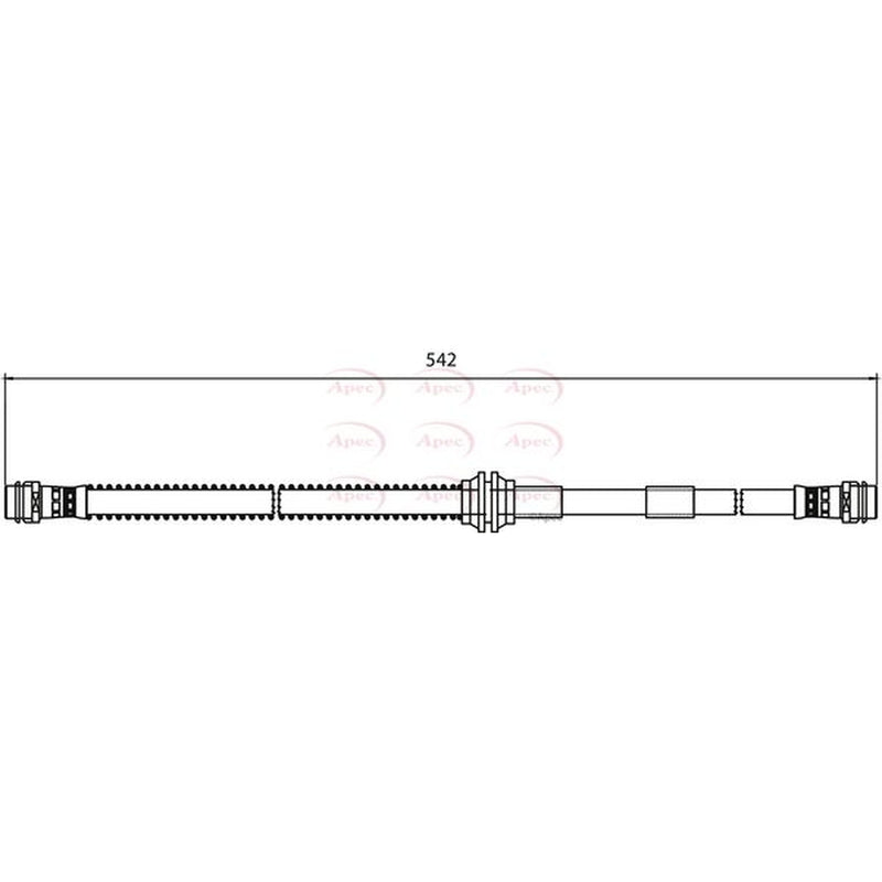 Apec Brake Hydraulic Hose Line Front HOS3897