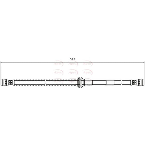 Apec Brake Hydraulic Hose Line Front HOS3897