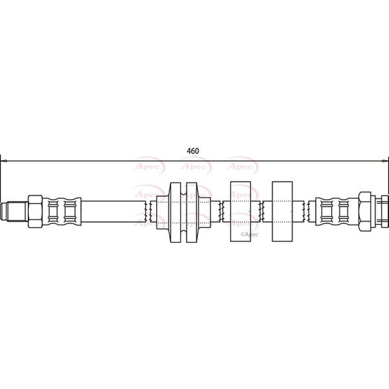 Apec Brake Hydraulic Hose Line Front HOS3558