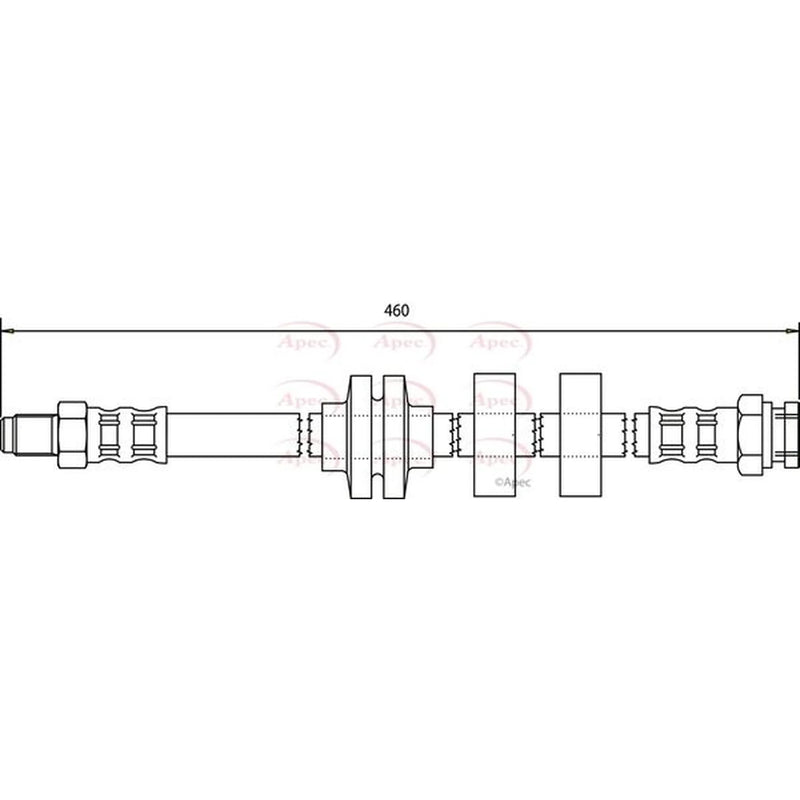 Apec Brake Hydraulic Hose Line Front HOS3558