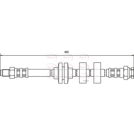 Apec Brake Hydraulic Hose Line Front HOS3558
