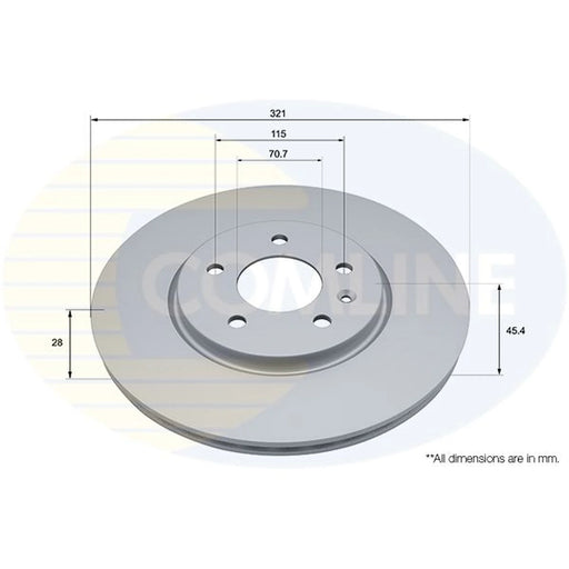 Comline 2 x Front Brake Discs ADC2968V