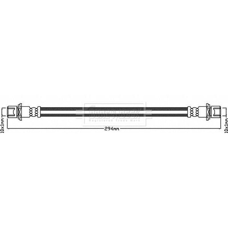 Borg & Beck Brake Hydraulic Hose Line Rear Left BBH8097