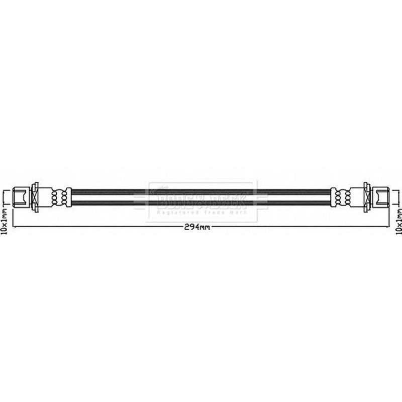 Borg & Beck Brake Hydraulic Hose Line Rear Left BBH8097