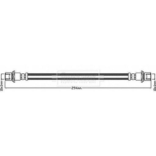 Borg & Beck Brake Hydraulic Hose Line Rear Left BBH8097
