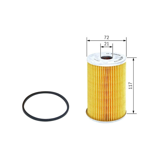 Genuine Bosch Cv Oil Filter P9117 (Hgv) 1457429117 Bosch  - Town Parts