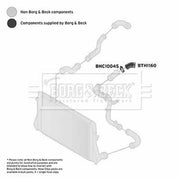 Borg & Beck Intercooler Turbo Charge Air Hose BTH1160