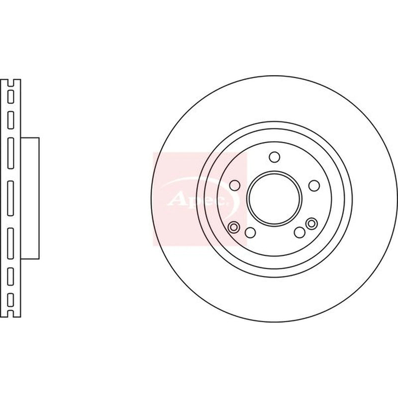 Apec 2 x Vented Front Brake Discs DSK3295
