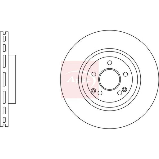Apec 2 x Vented Front Brake Discs DSK3295