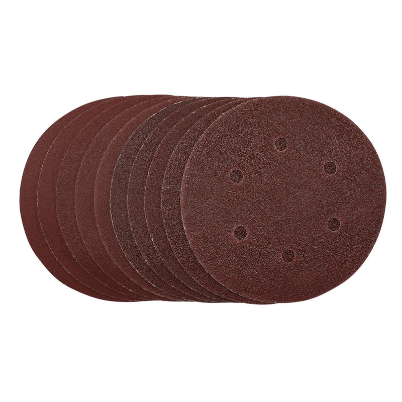 Draper Sanding Discs, Hook & Loop, Assorted Grit, Pack of 10