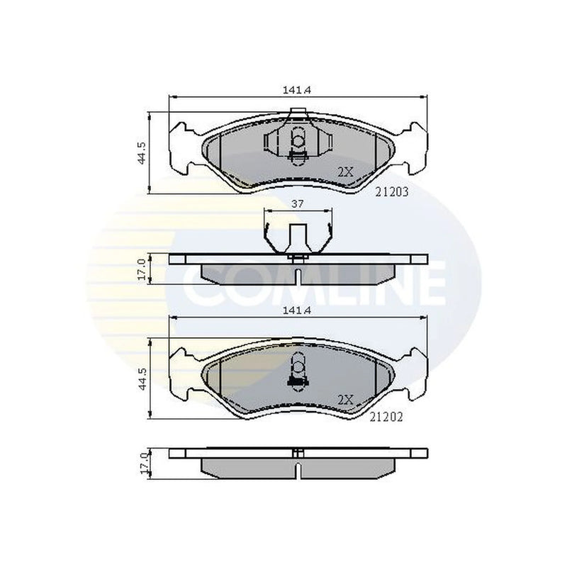 Comline 4 x Front Brake Pad Set CBP0502