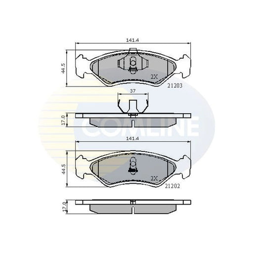 Comline 4 x Front Brake Pad Set CBP0502