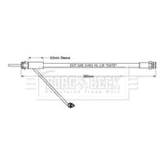 Borg & Beck Brake Hydraulic Hose Line Front Right BBH8942