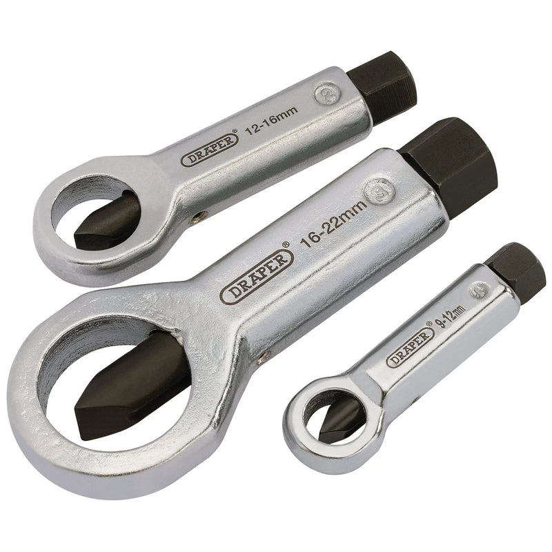 Draper Nut Splitter Set, 9-22mm (3 Piece)