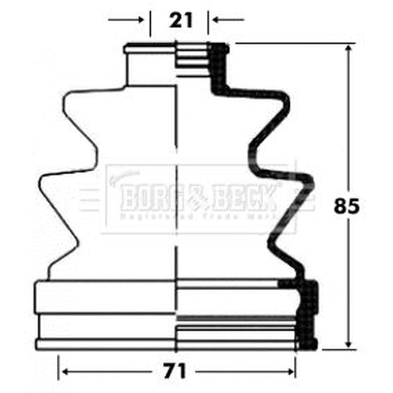 Borg & Beck Drive Shaft Bellow Kit Front Left BCB2847