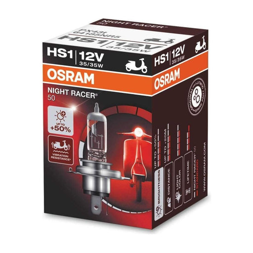 Osram 64185NR5 Night Racer 50 HS1 Halogen Motorcycle Headlamp Bulb, 12V, Folding Osram  - Town Parts